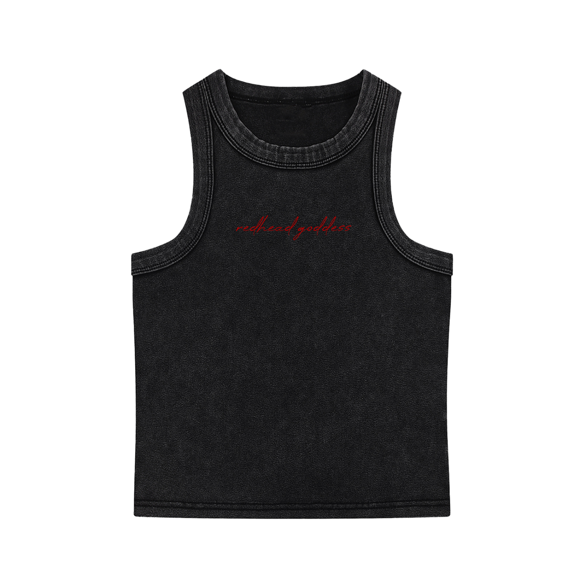 redheadgoddess redhead goddess cropped tank top in black