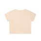 Beige back of t-shirt on a white background