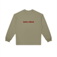 Model wearing Badass Redhead oversized crewneck sweatshirt, relaxed fit