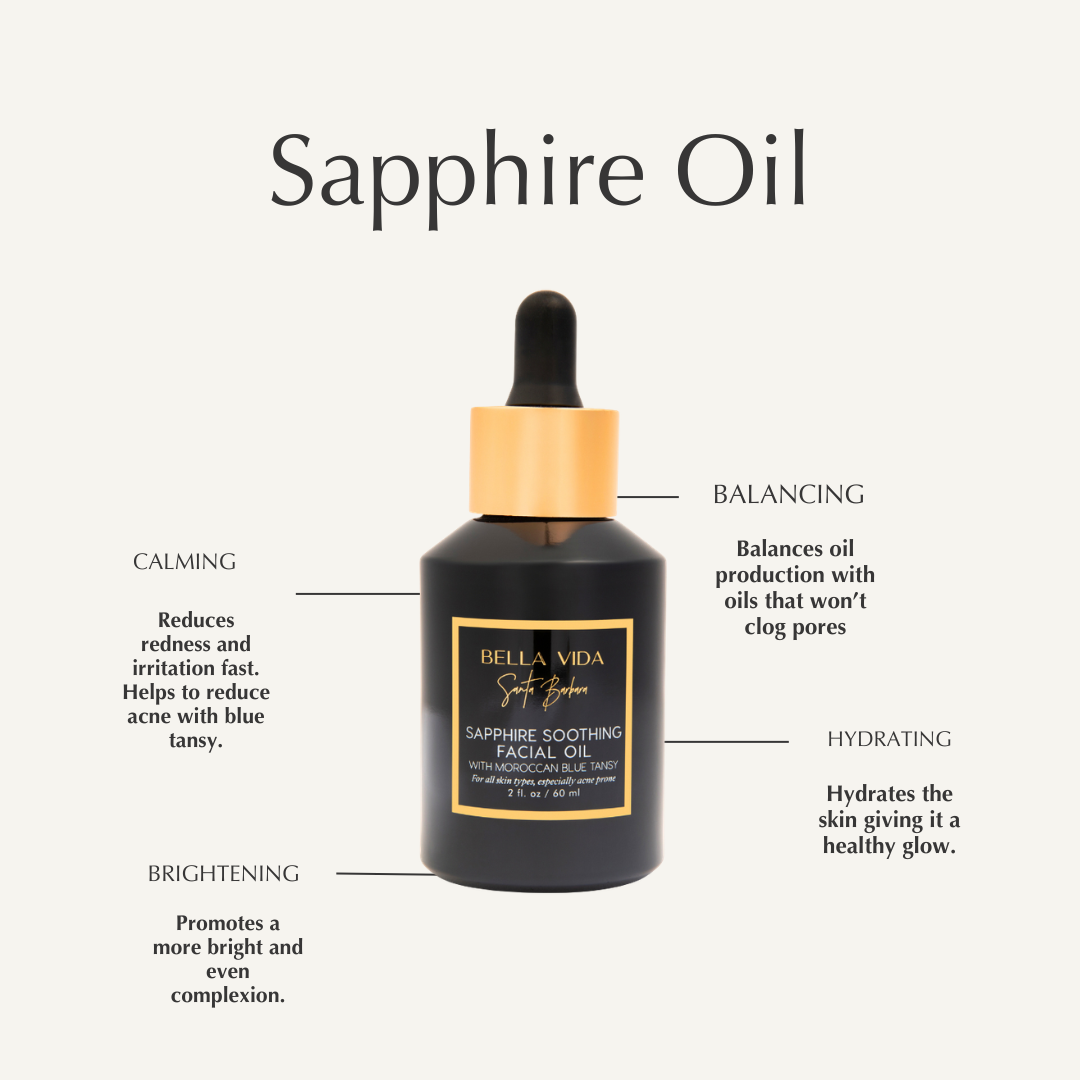 Sapphire Soothing Facial Oil: Sensitive & Oily Skin