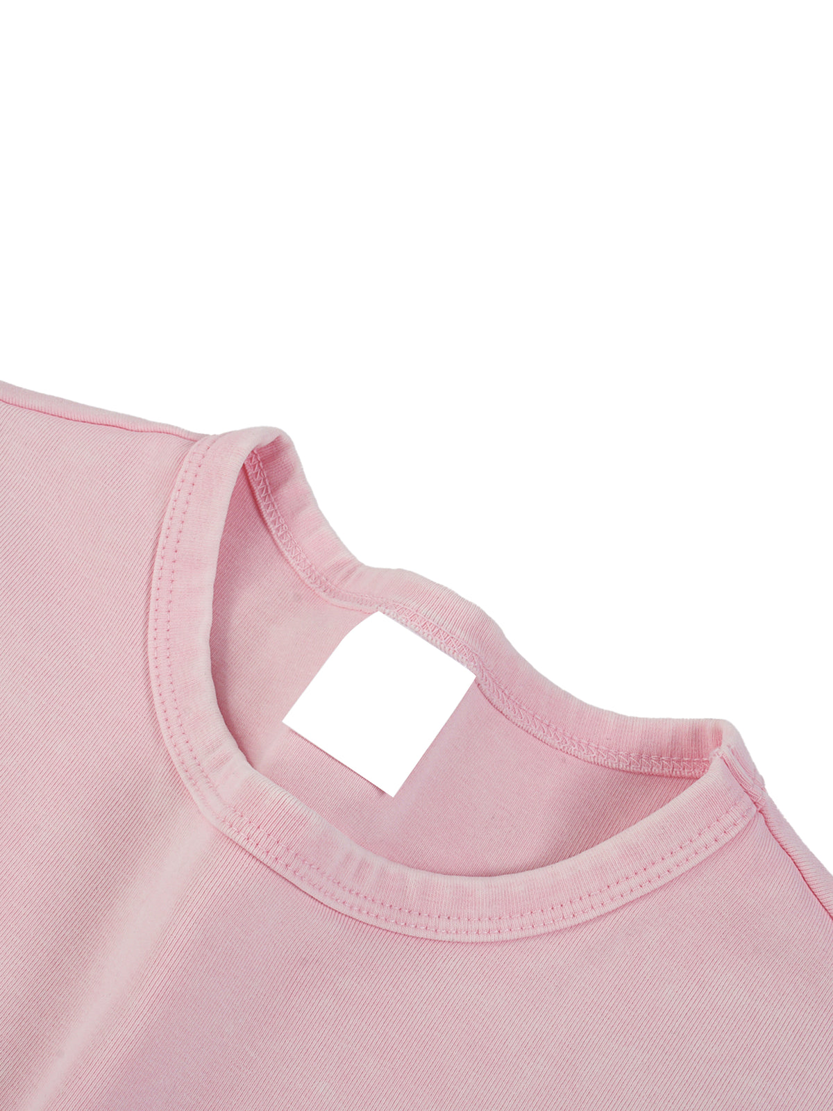 Close-up of a pink tank top on a white background