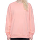 Side view of Badass Redhead oversized sweatshirt showing relaxed silhouette