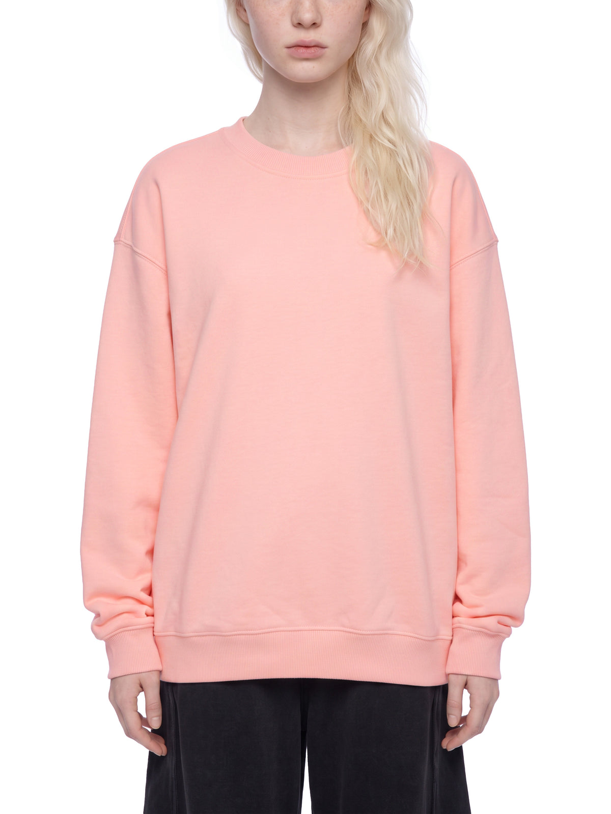 Side view of Badass Redhead oversized sweatshirt showing relaxed silhouette