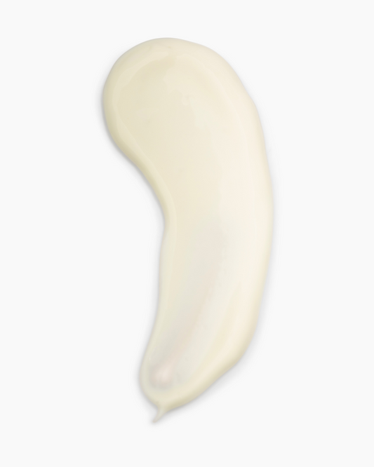 White cream or gel on a white background