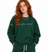 a redhead woman wearing yes my hair is natural oroux sweatshirt in forest green for redheads gingers